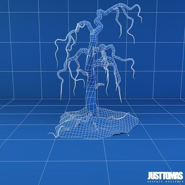 Halloween old house with porch 3D model_14