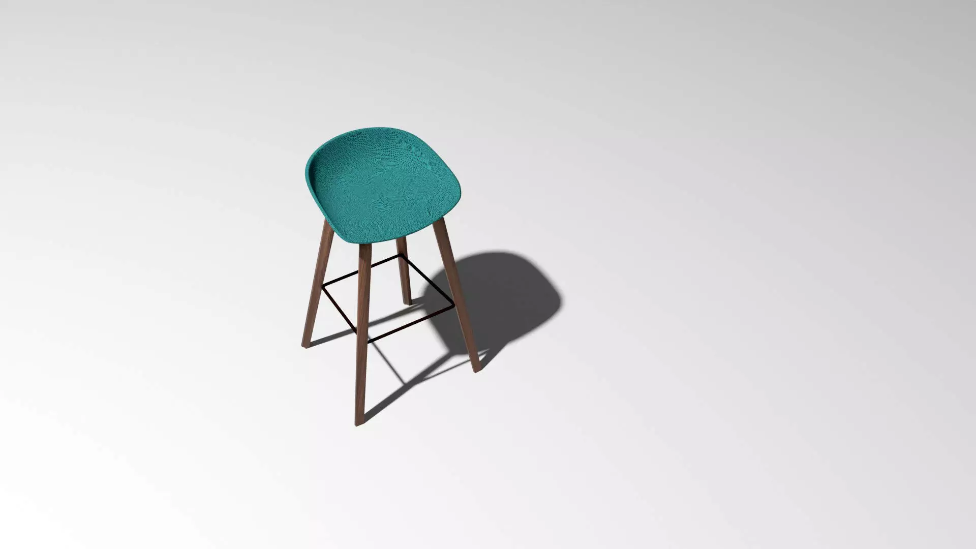 Chair bar stool with seat 3D model_0