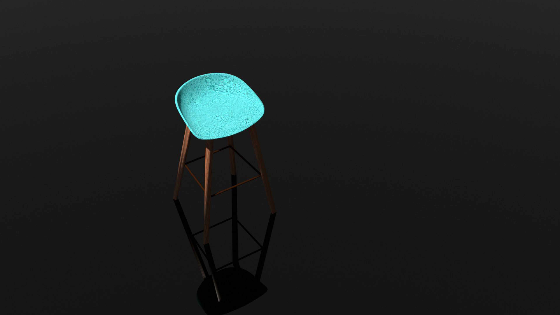 Chair bar stool with seat 3D model_1
