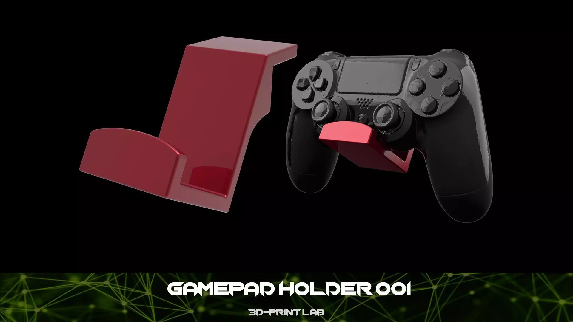 Gamepad holder 001 3D print model_0