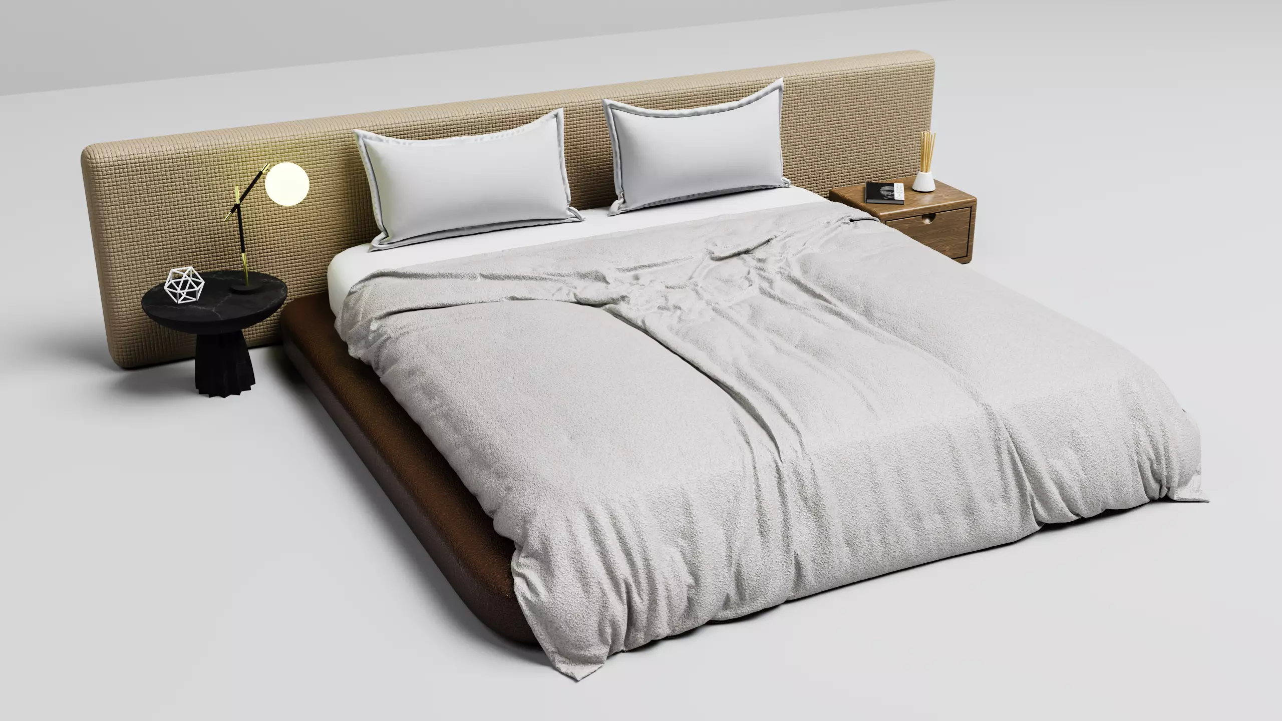 Modern Bed Free 3D model_0