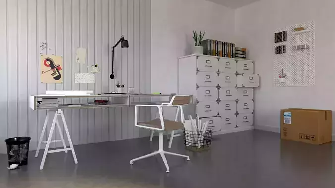 Office Workspace 3D model
