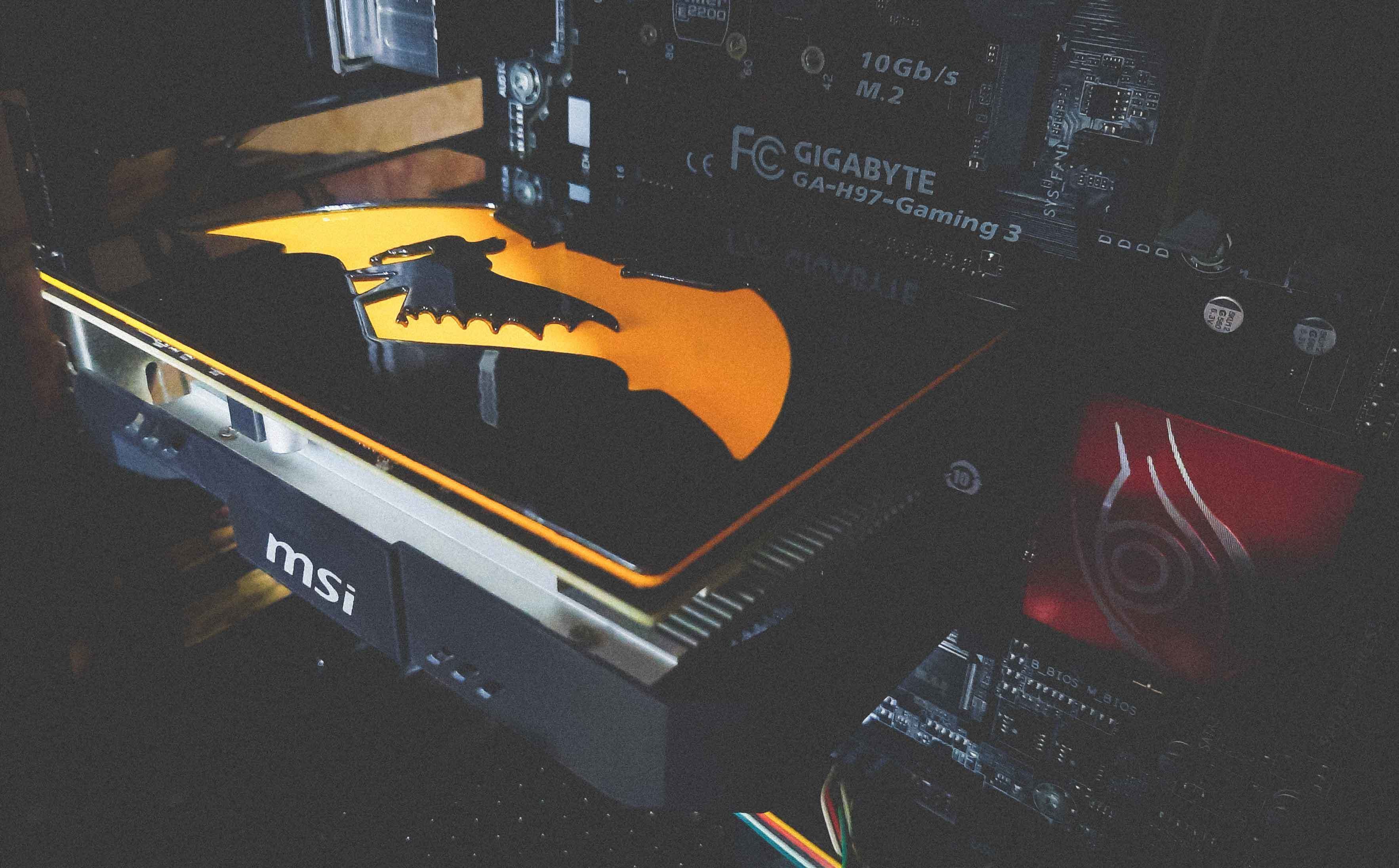 GPU Backplate - Batman 3D print model_4