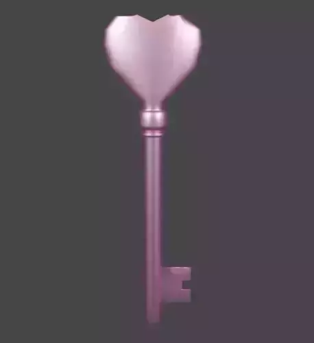 Printable Heart Key 3D print model