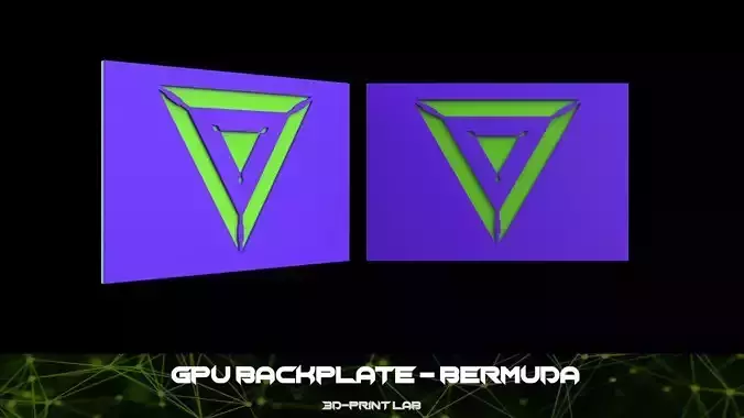 GPU Backplate - Bermuda 3D print model