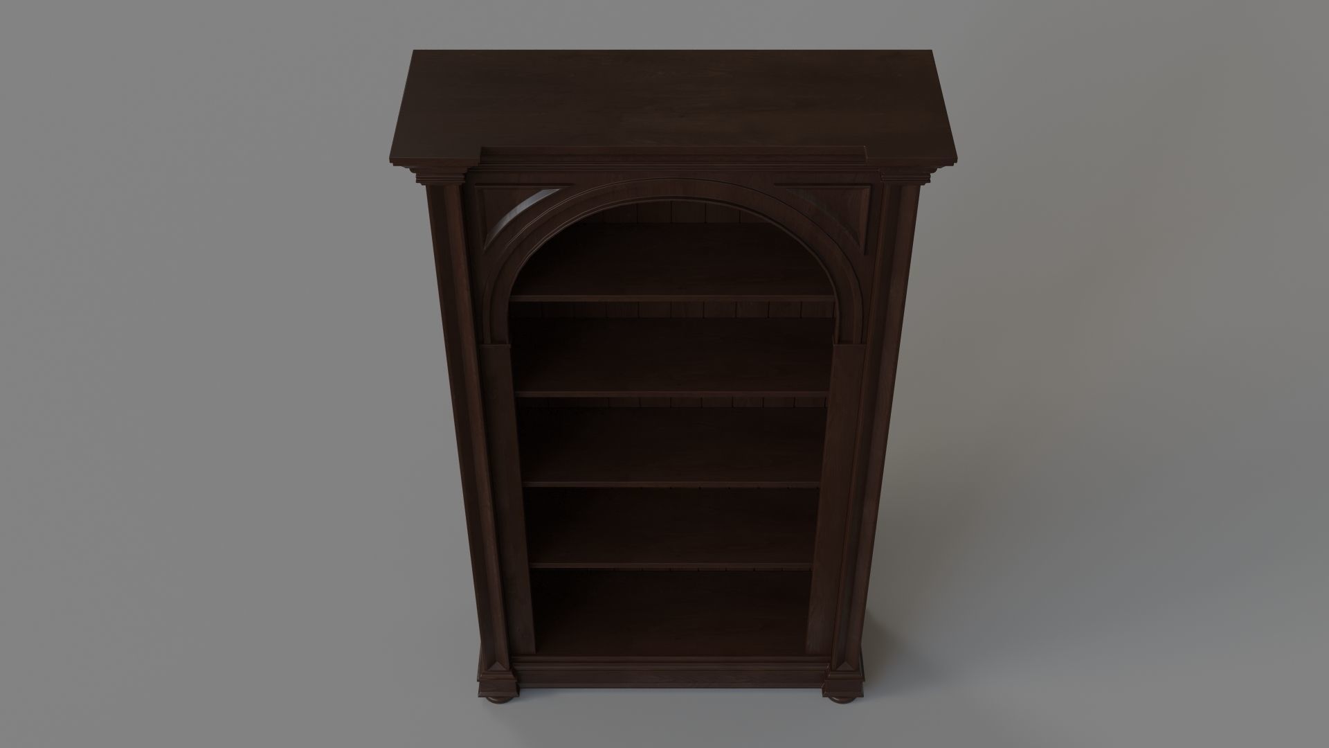 Arched Opened Bookshelf 3D model_3