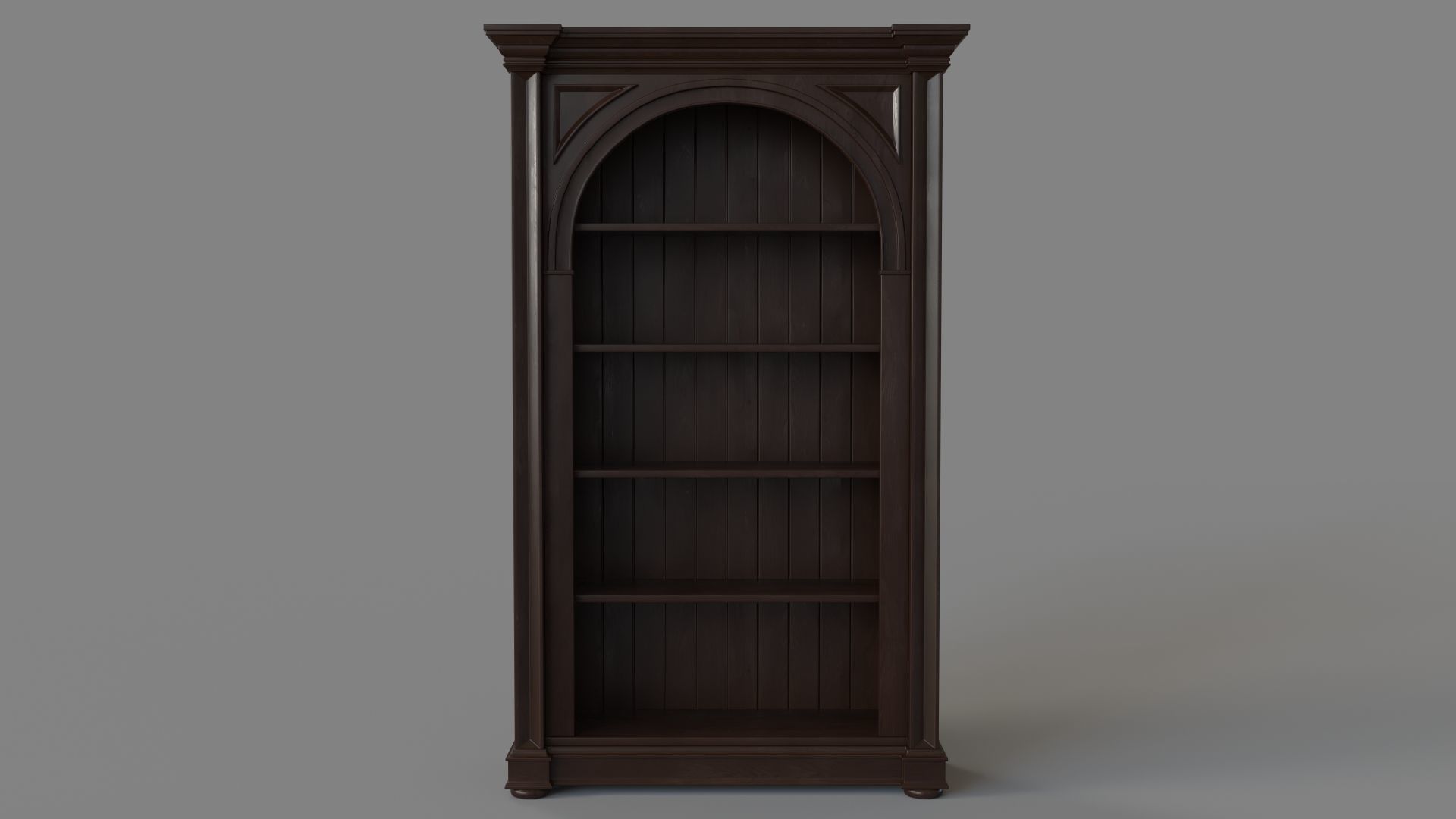 Arched Opened Bookshelf 3D model_1