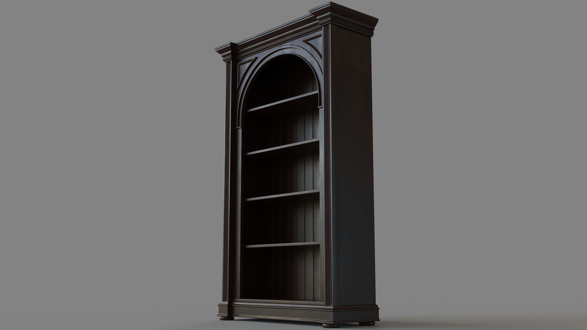 Arched Opened Bookshelf 3D model_4