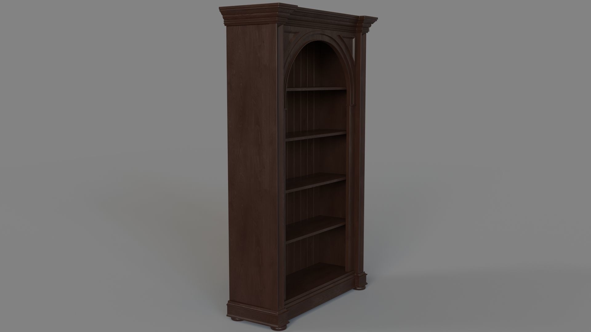 Arched Opened Bookshelf 3D model_2