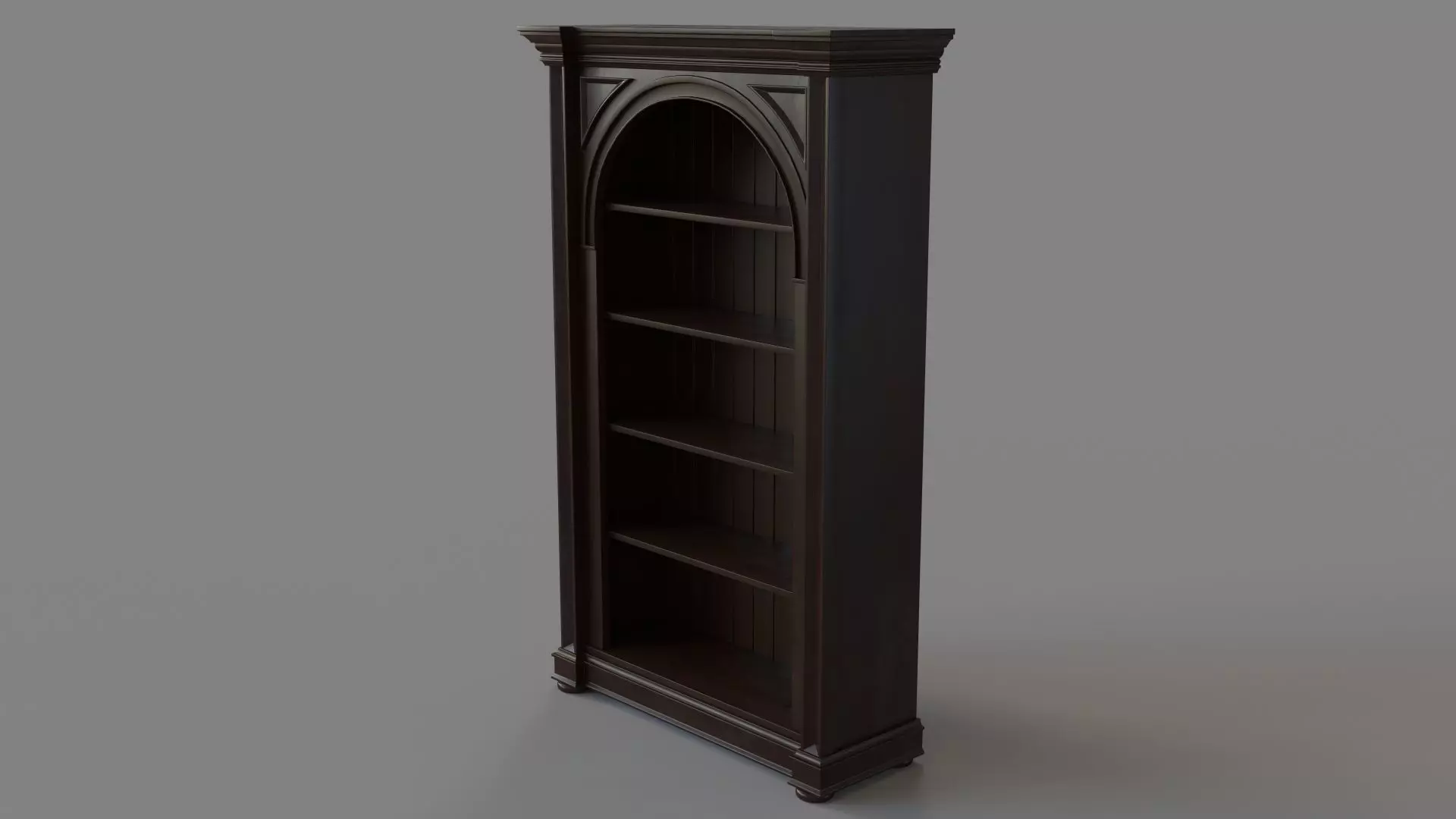 Arched Opened Bookshelf 3D model_0