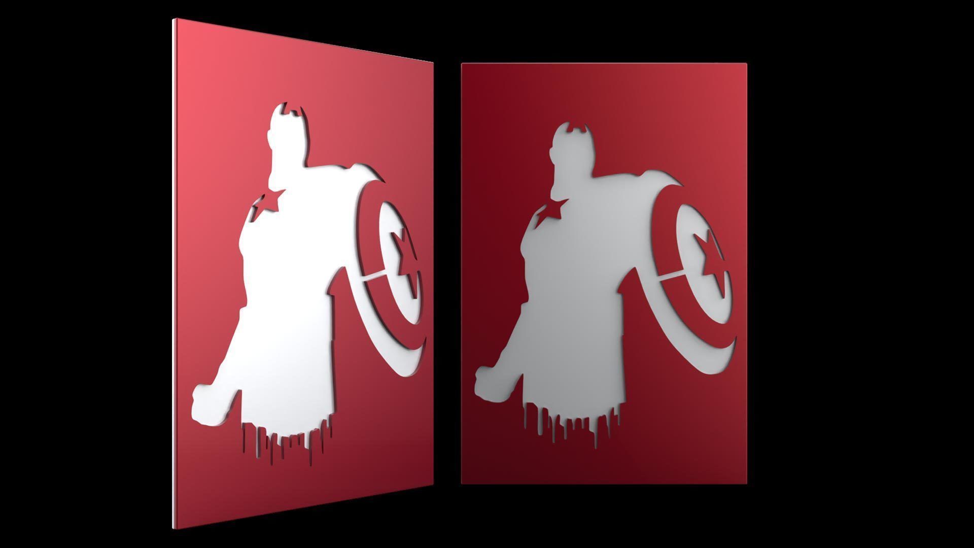GPU Backplate - Captain america 3D print model_1