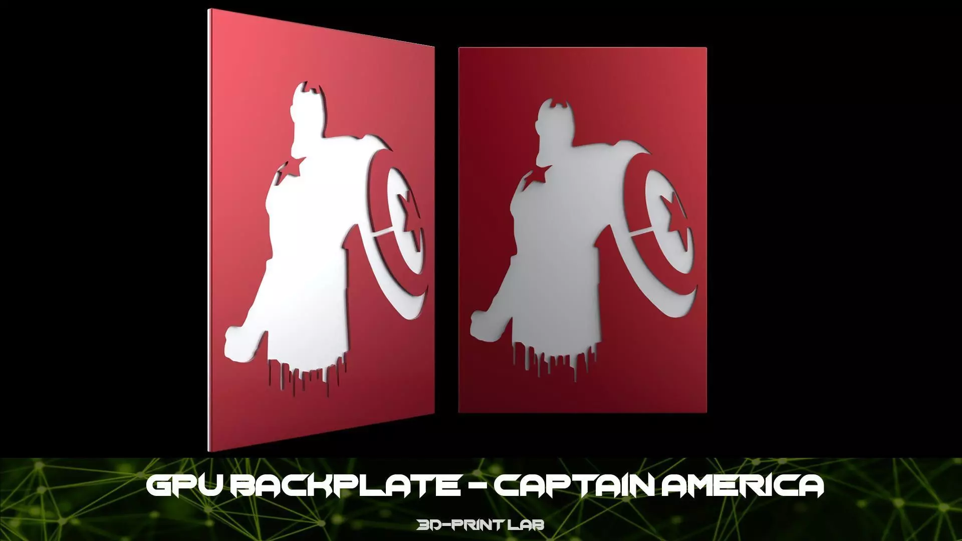 GPU Backplate - Captain america 3D print model_0