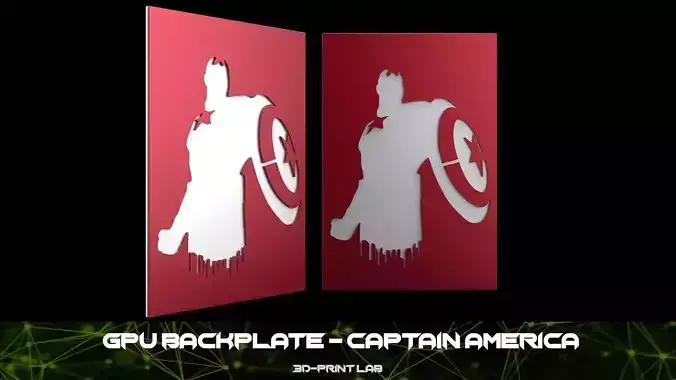 GPU Backplate - Captain america 3D print model