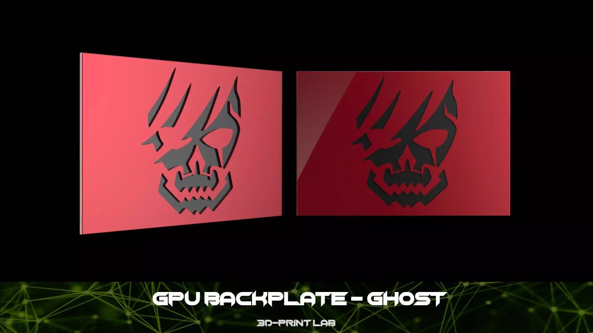GPU Backplate - Ghost 3D print model_0