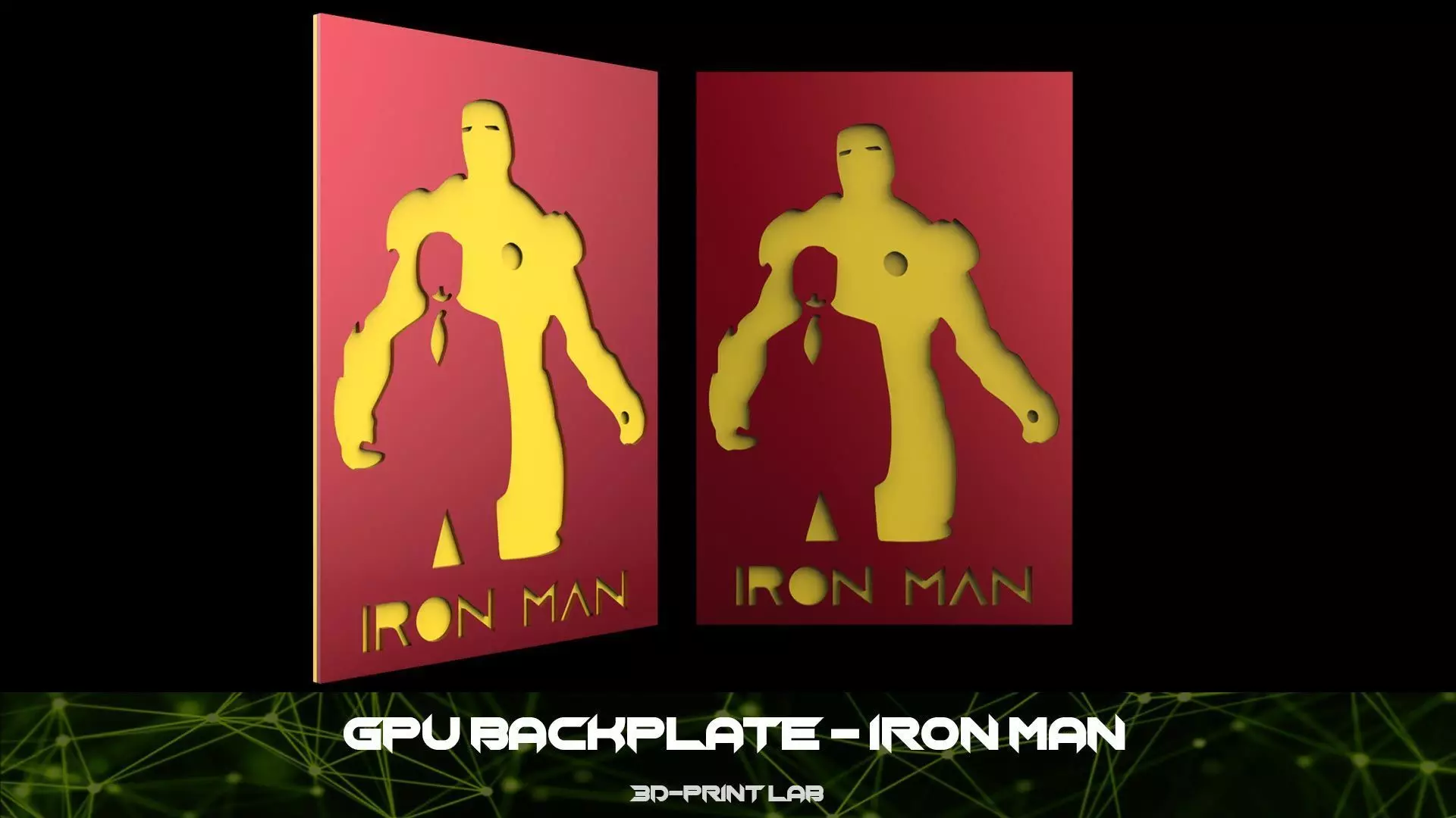 GPU Backplate - Iron Man 3D print model_0