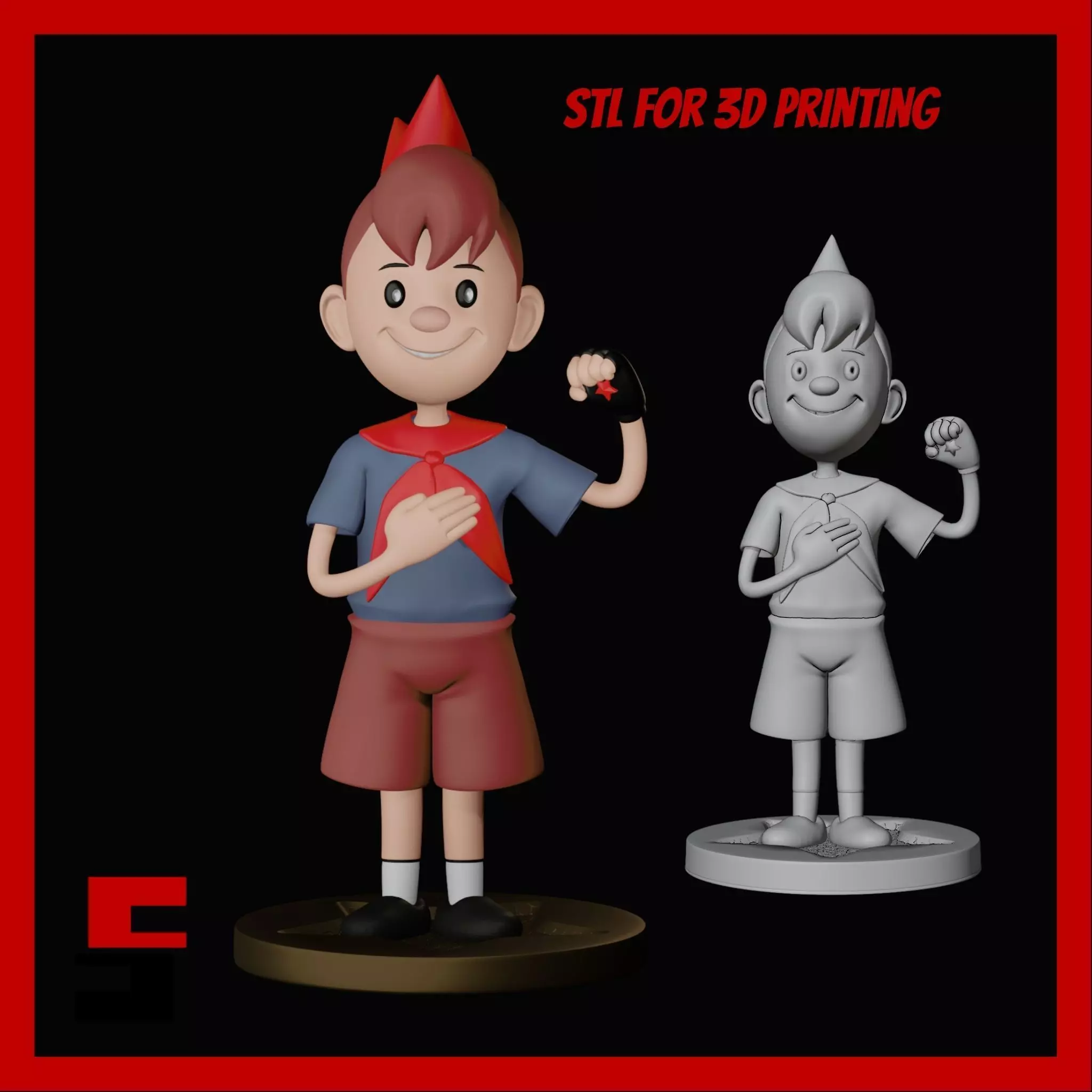 Atomic Heart Soviet Boy Pioneer Miniature Figurine Figure 3D print model