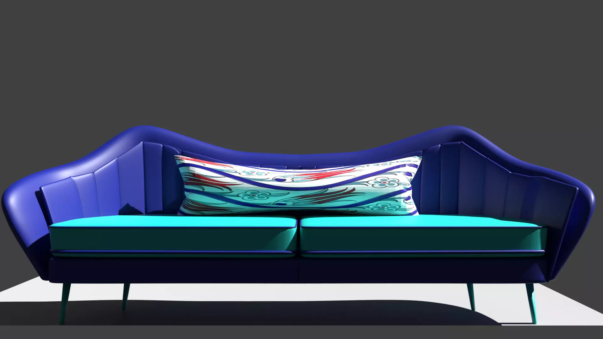 Double Seat Chair 3D model_0