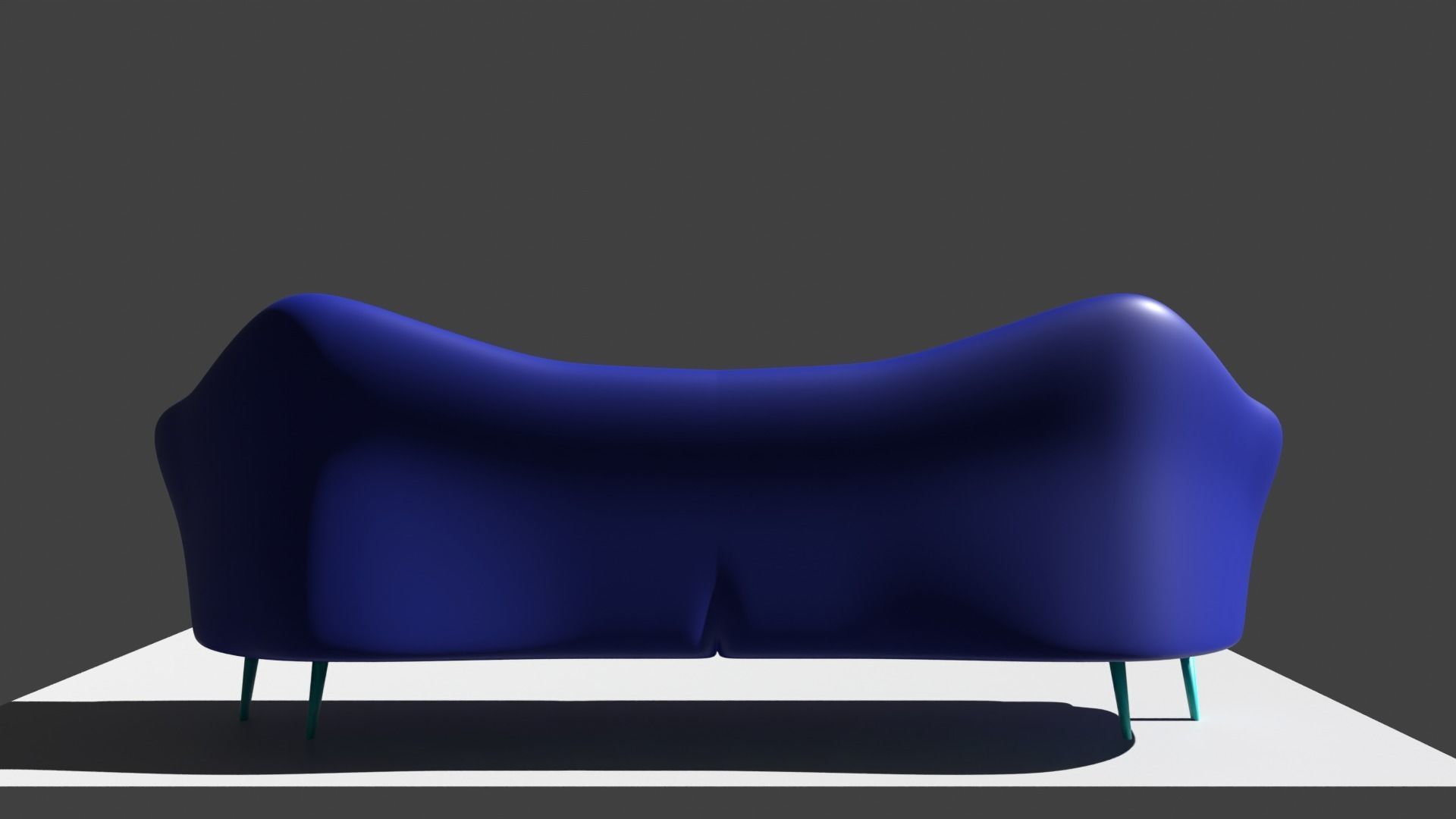 Double Seat Chair 3D model_2