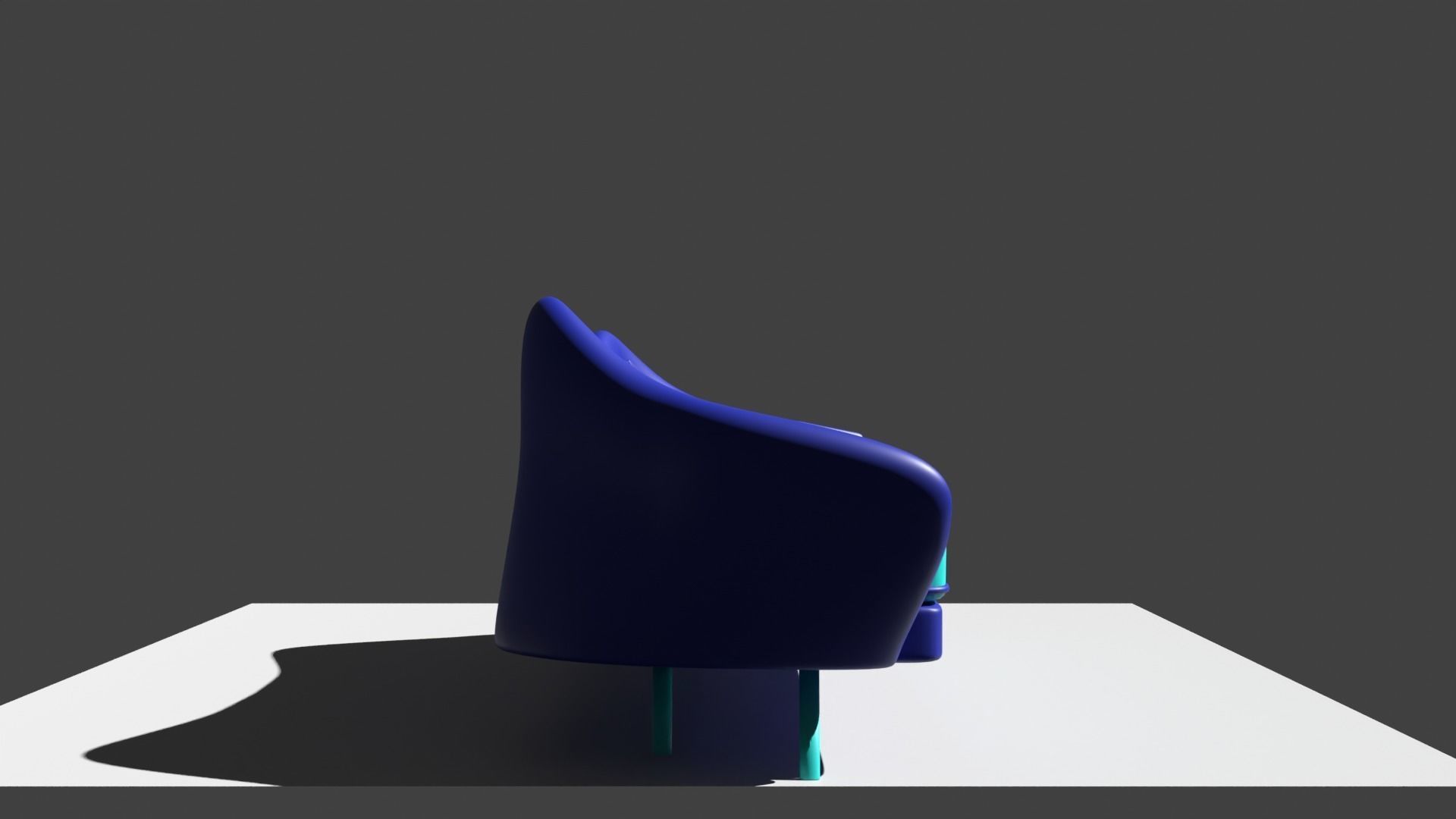 Double Seat Chair 3D model_1