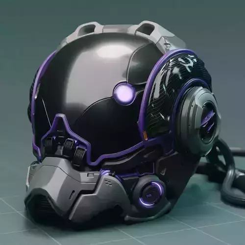 Sci-fi Helmet 3D model