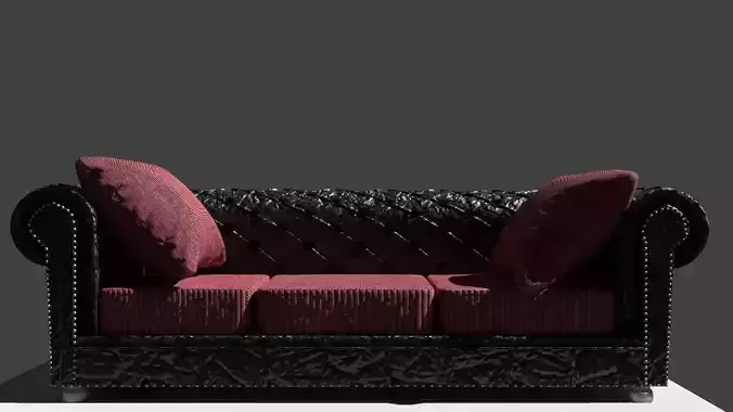 Triple Seat Chair 3D model