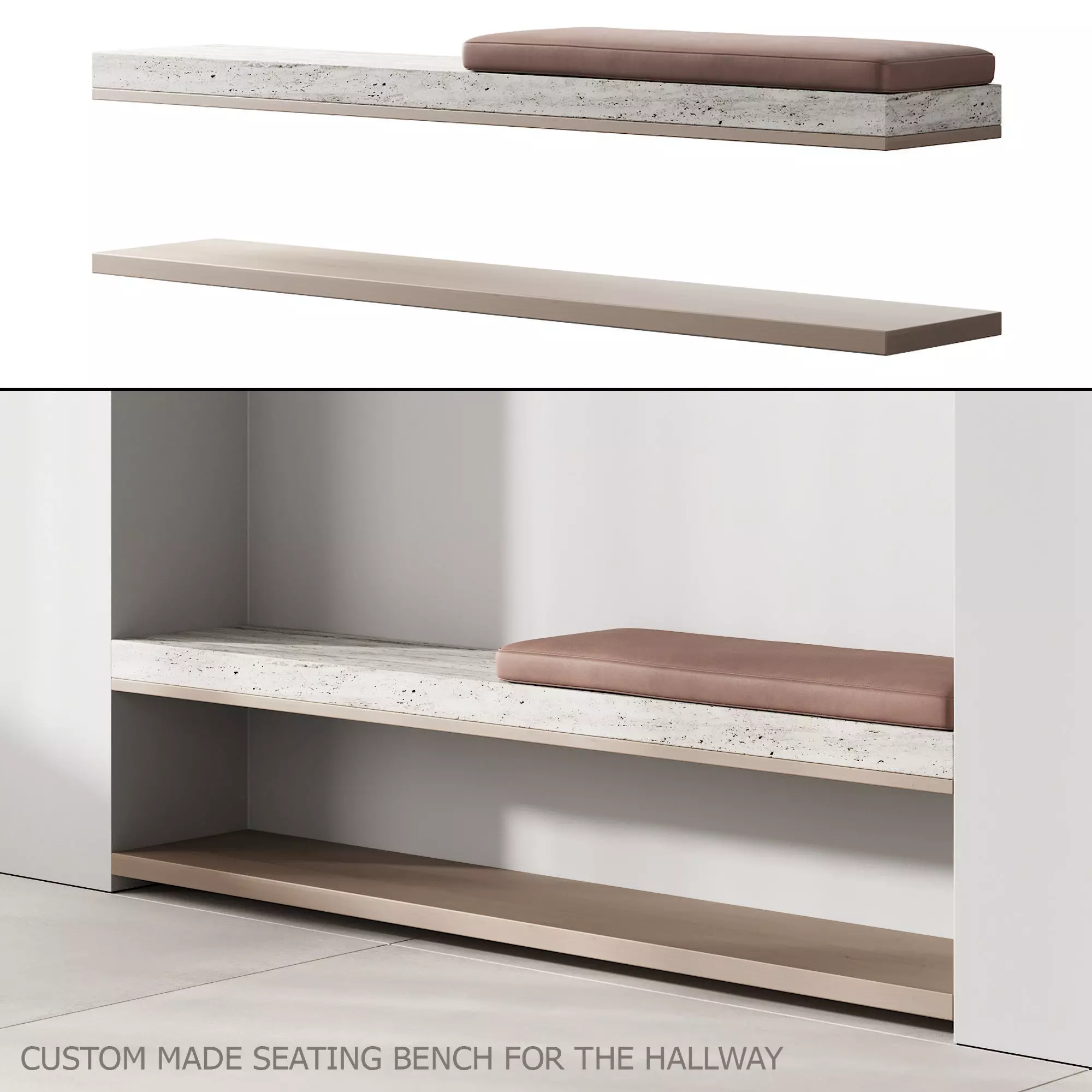 141 seating zone for hallway custom made 01 3D model_0