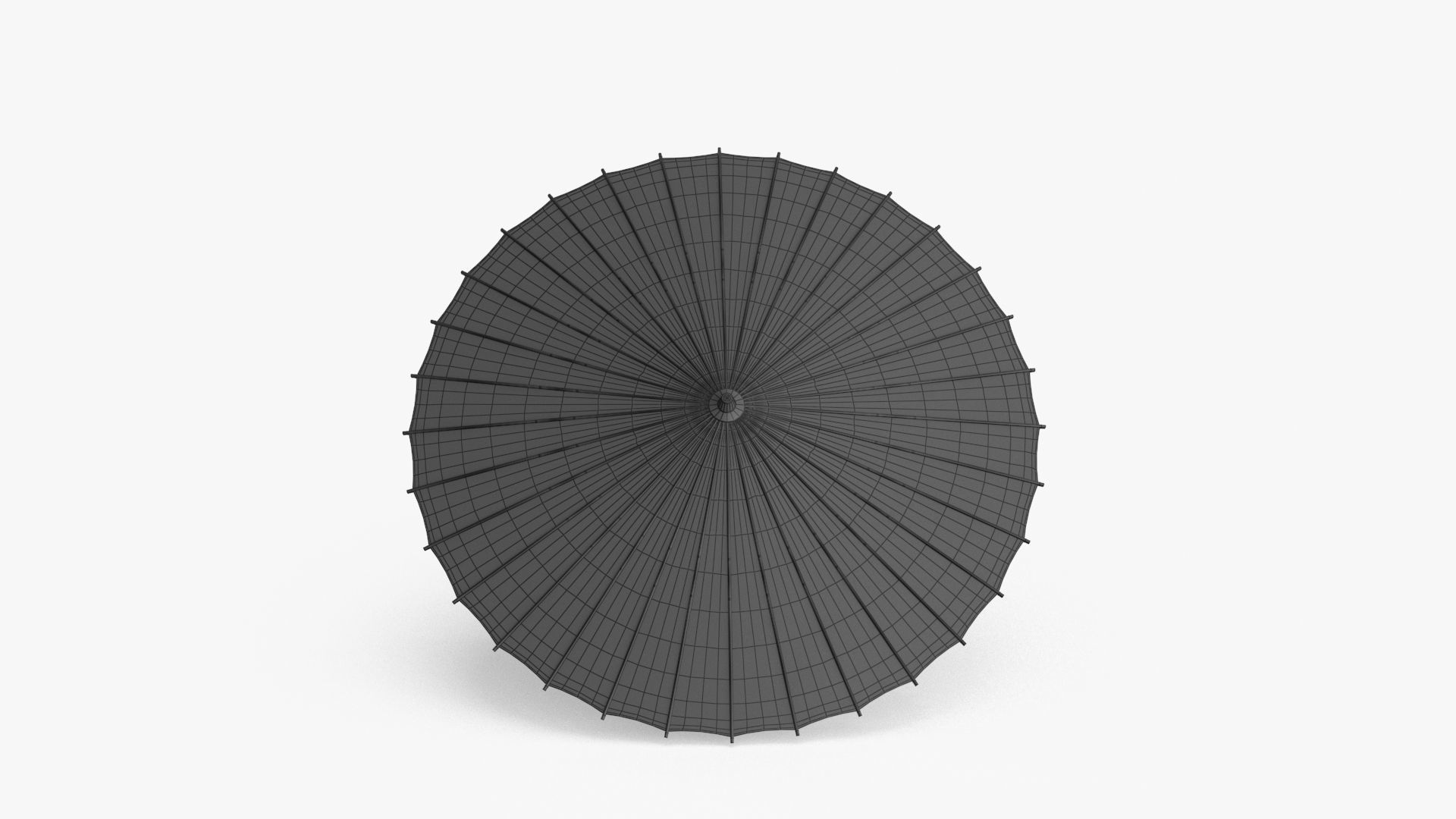 Chinese Paper Umbrella Low-poly 3D model_18