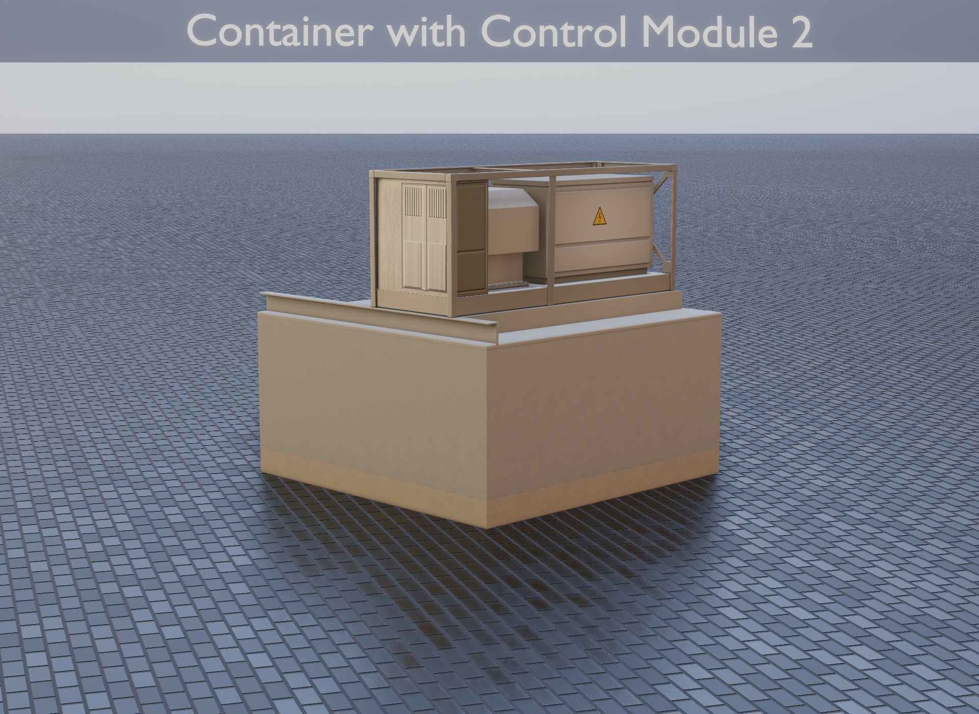 Power Storage Container with Control Module 2 Low-poly 3D model_23