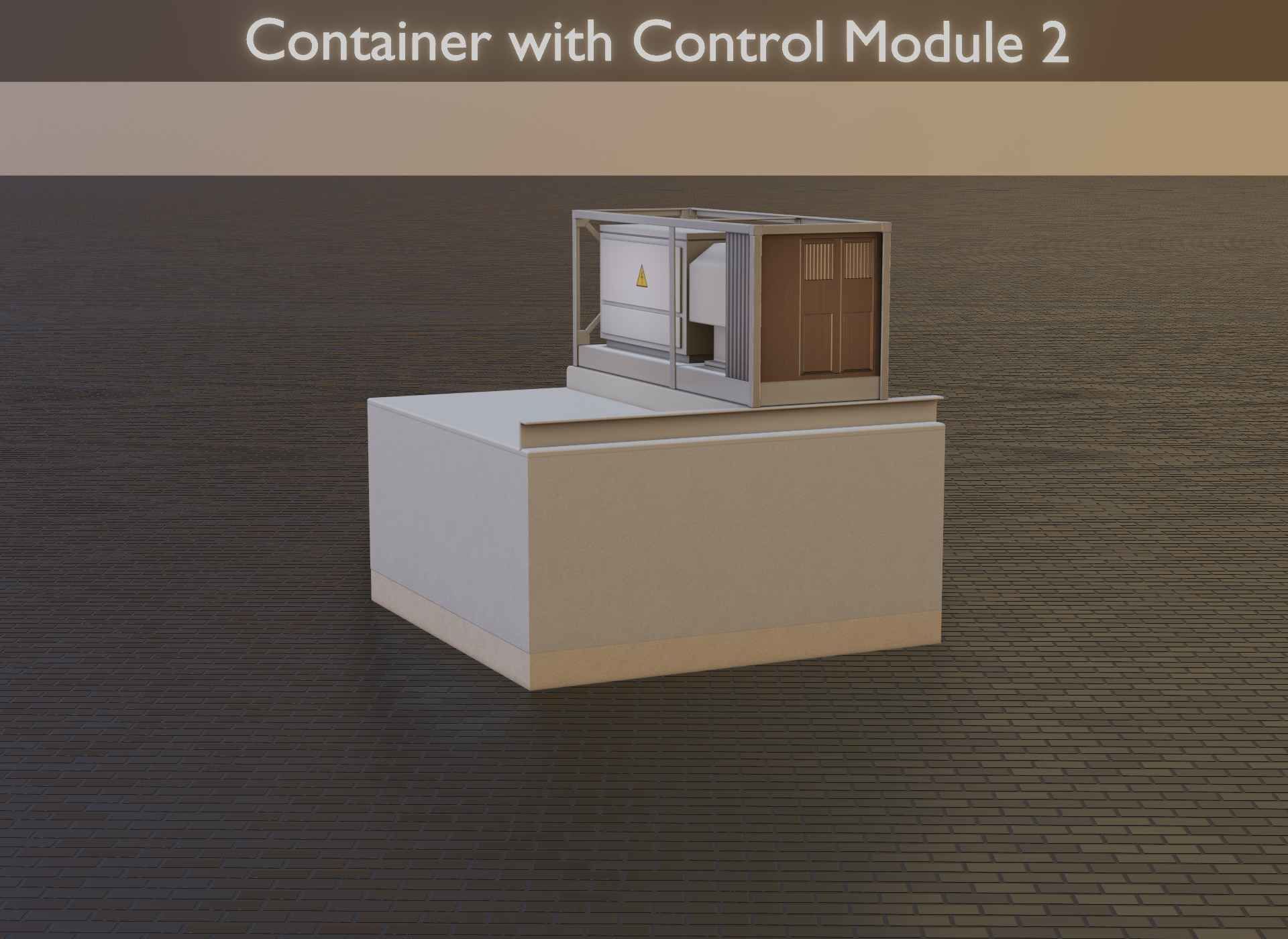 Power Storage Container with Control Module 2 Low-poly 3D model_19