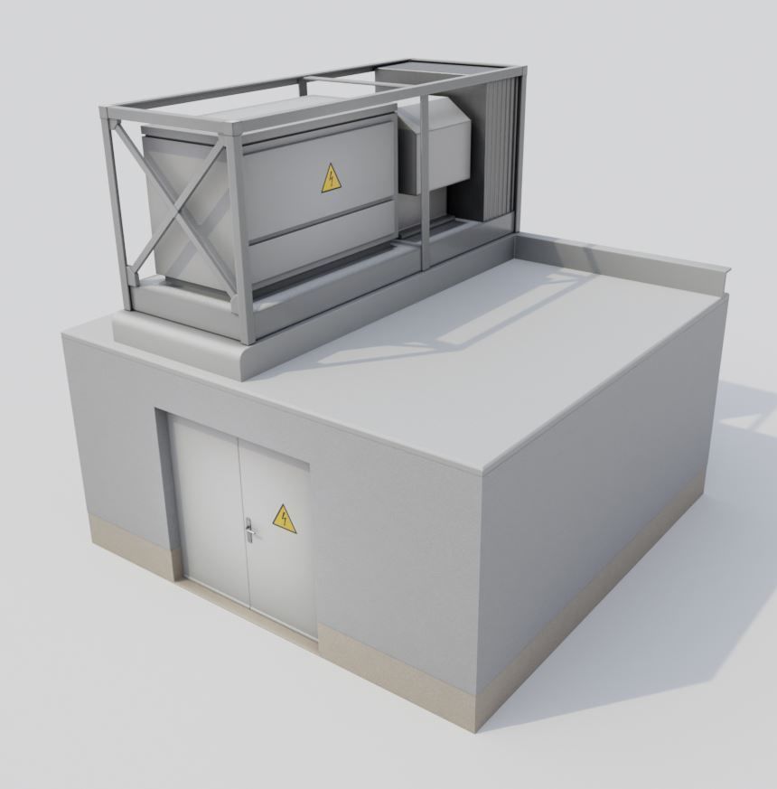 Power Storage Container with Control Module 2 Low-poly 3D model_6