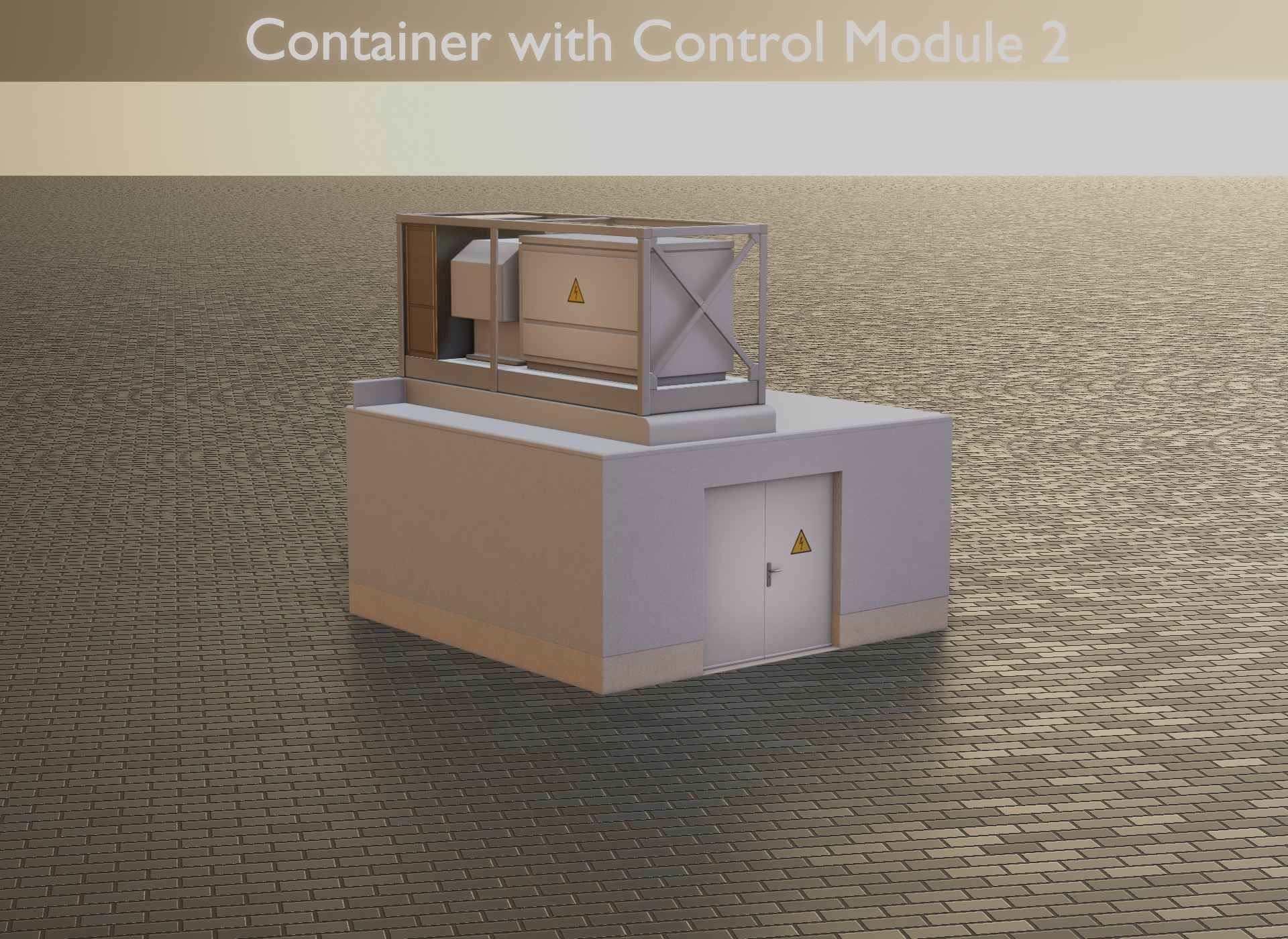 Power Storage Container with Control Module 2 Low-poly 3D model_12