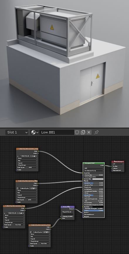 Power Storage Container with Control Module 2 Low-poly 3D model_7