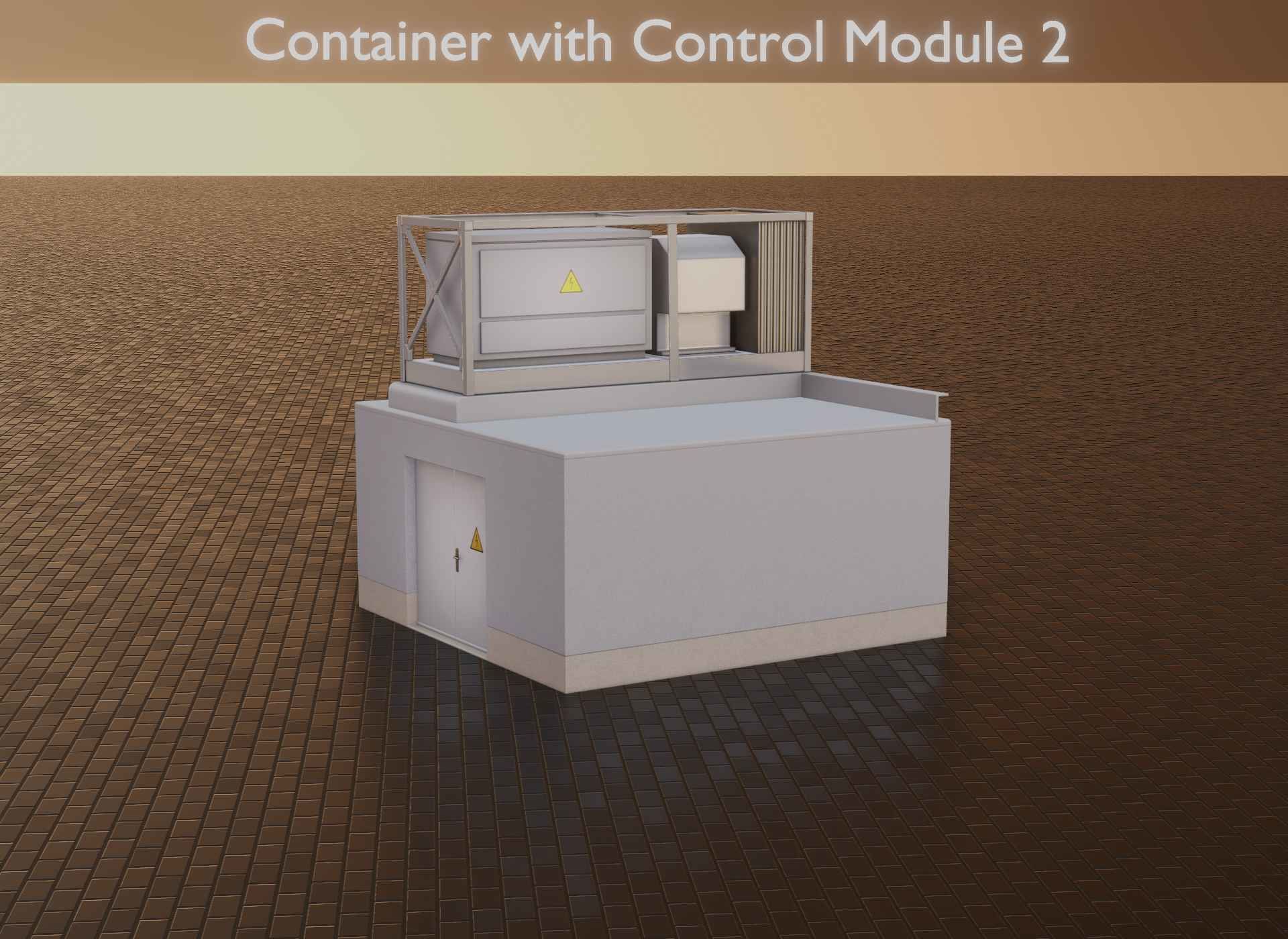 Power Storage Container with Control Module 2 Low-poly 3D model_8