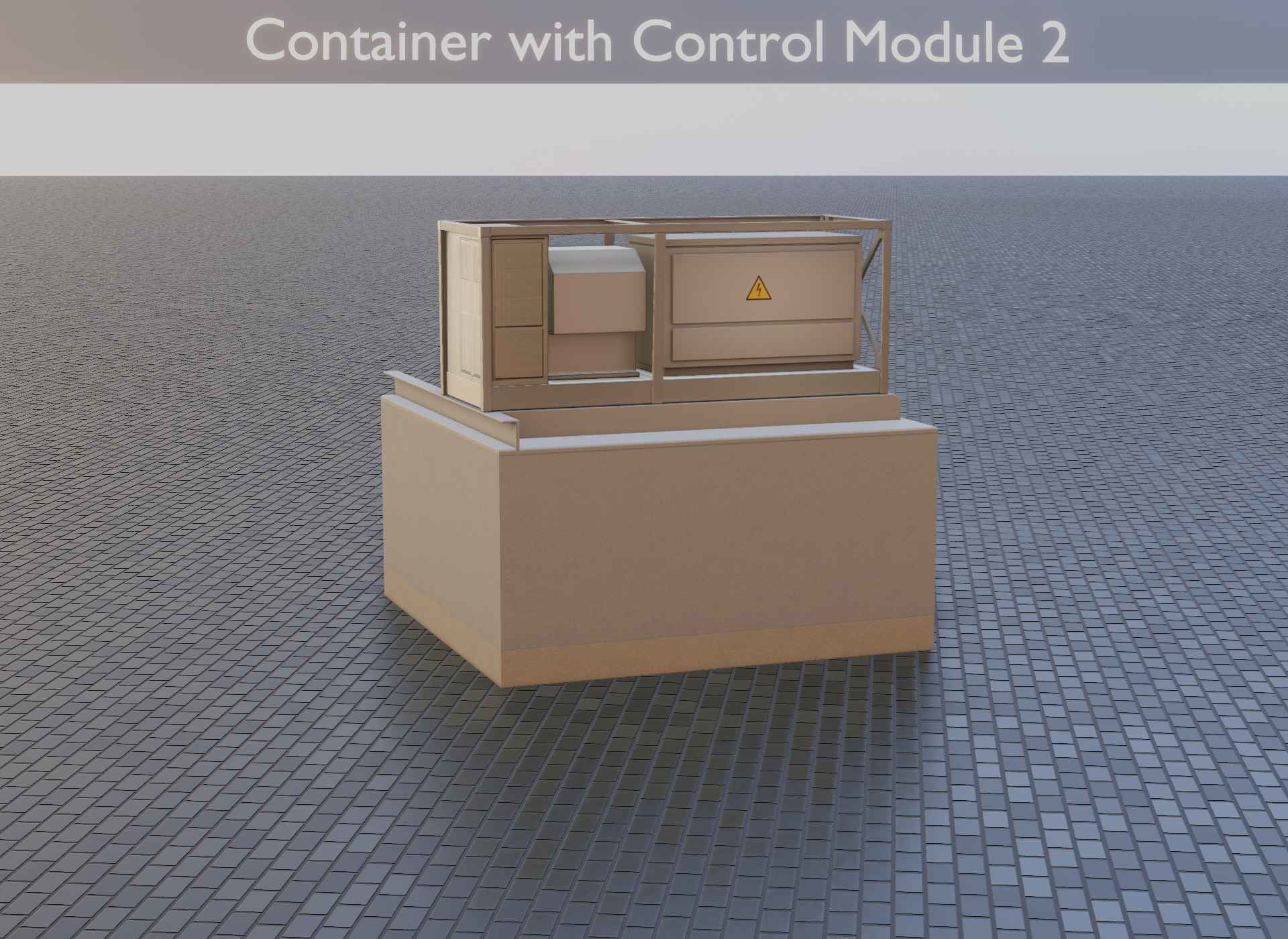 Power Storage Container with Control Module 2 Low-poly 3D model_9