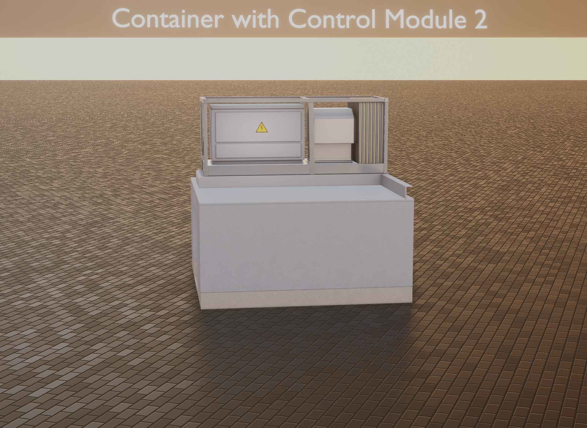 Power Storage Container with Control Module 2 Low-poly 3D model_16