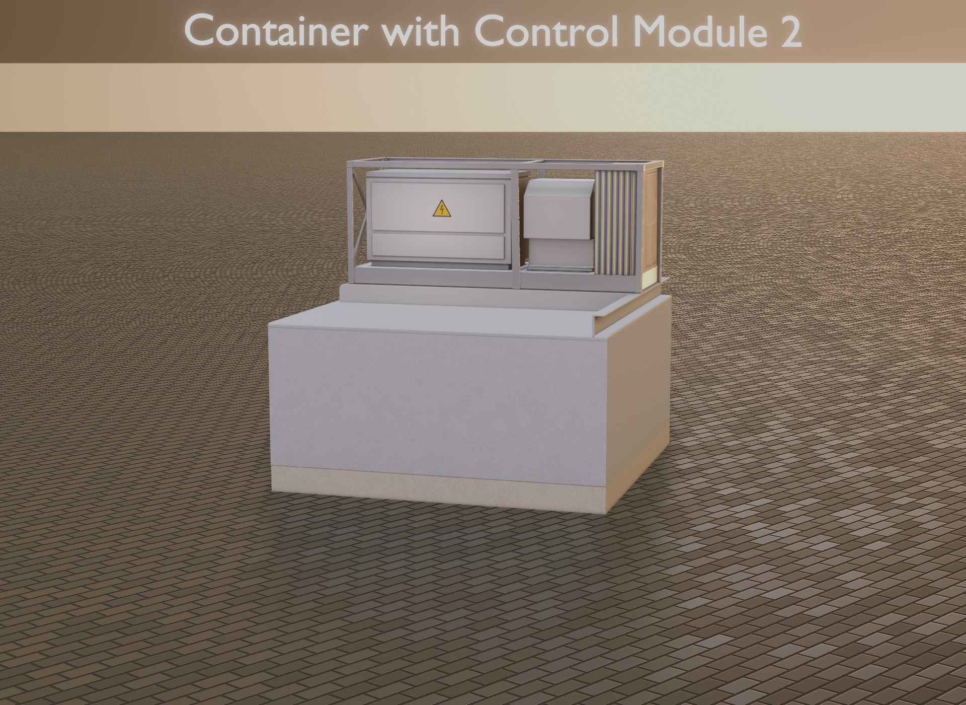 Power Storage Container with Control Module 2 Low-poly 3D model_17