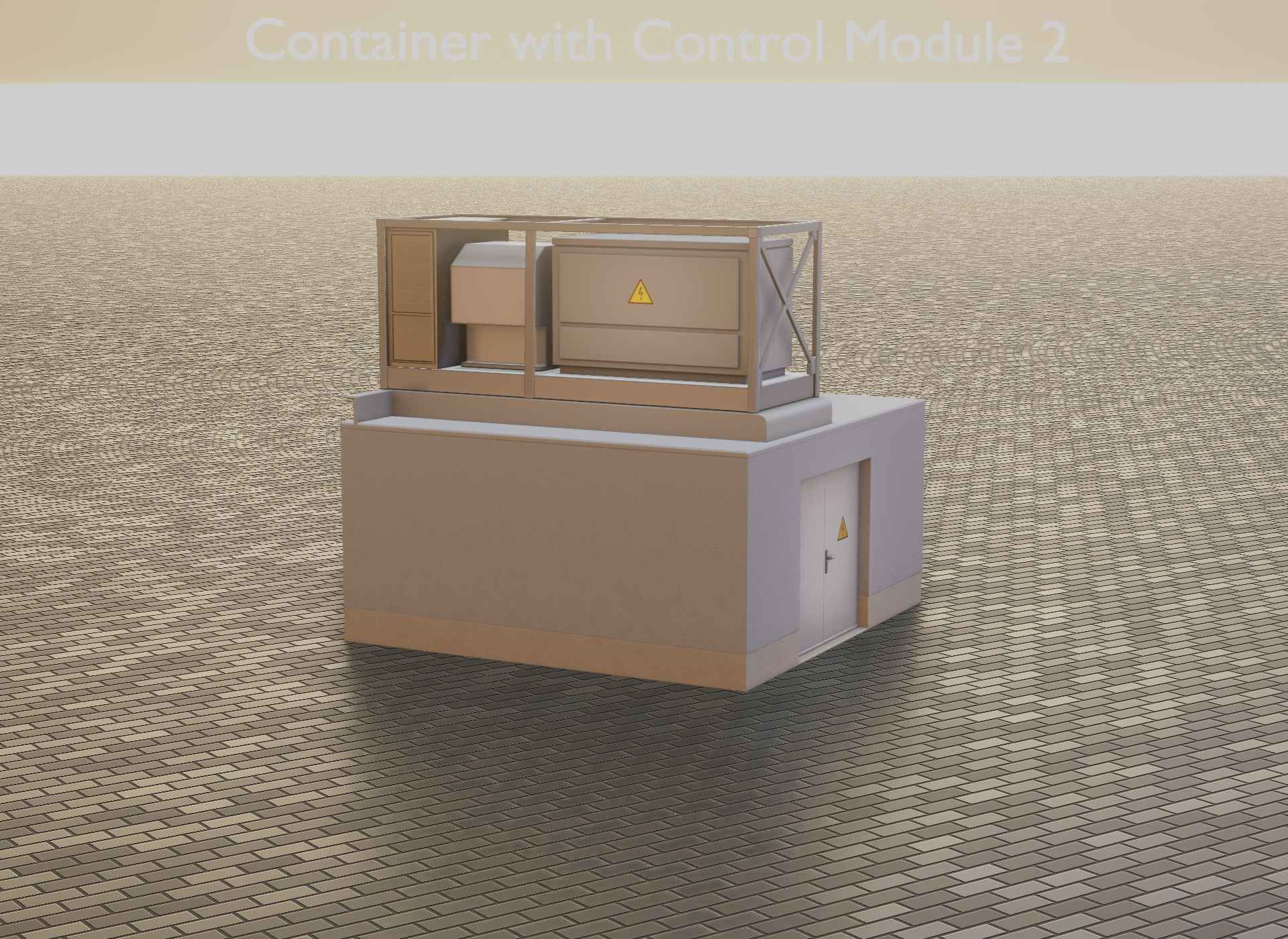 Power Storage Container with Control Module 2 Low-poly 3D model_11