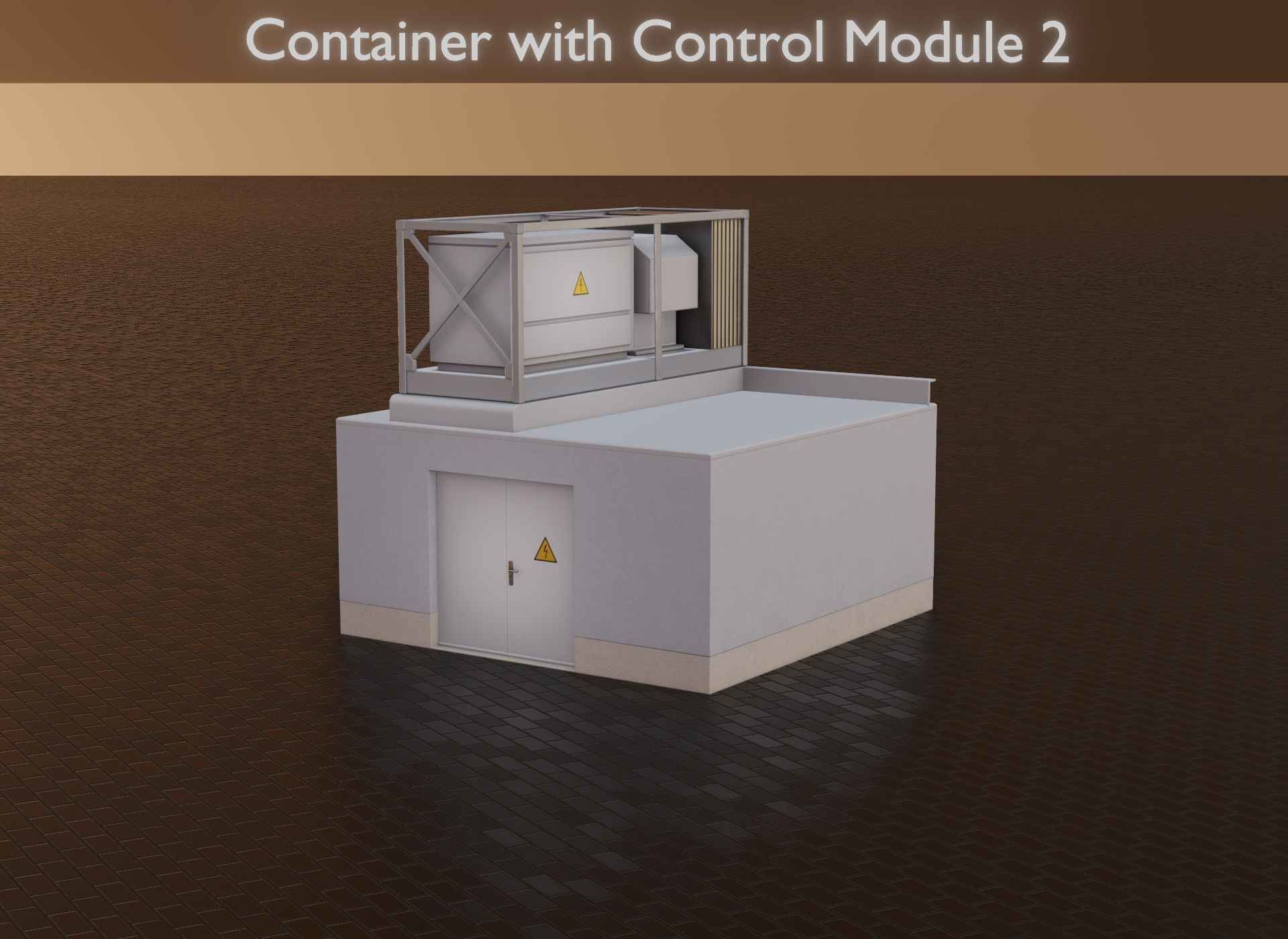 Power Storage Container with Control Module 2 Low-poly 3D model_15