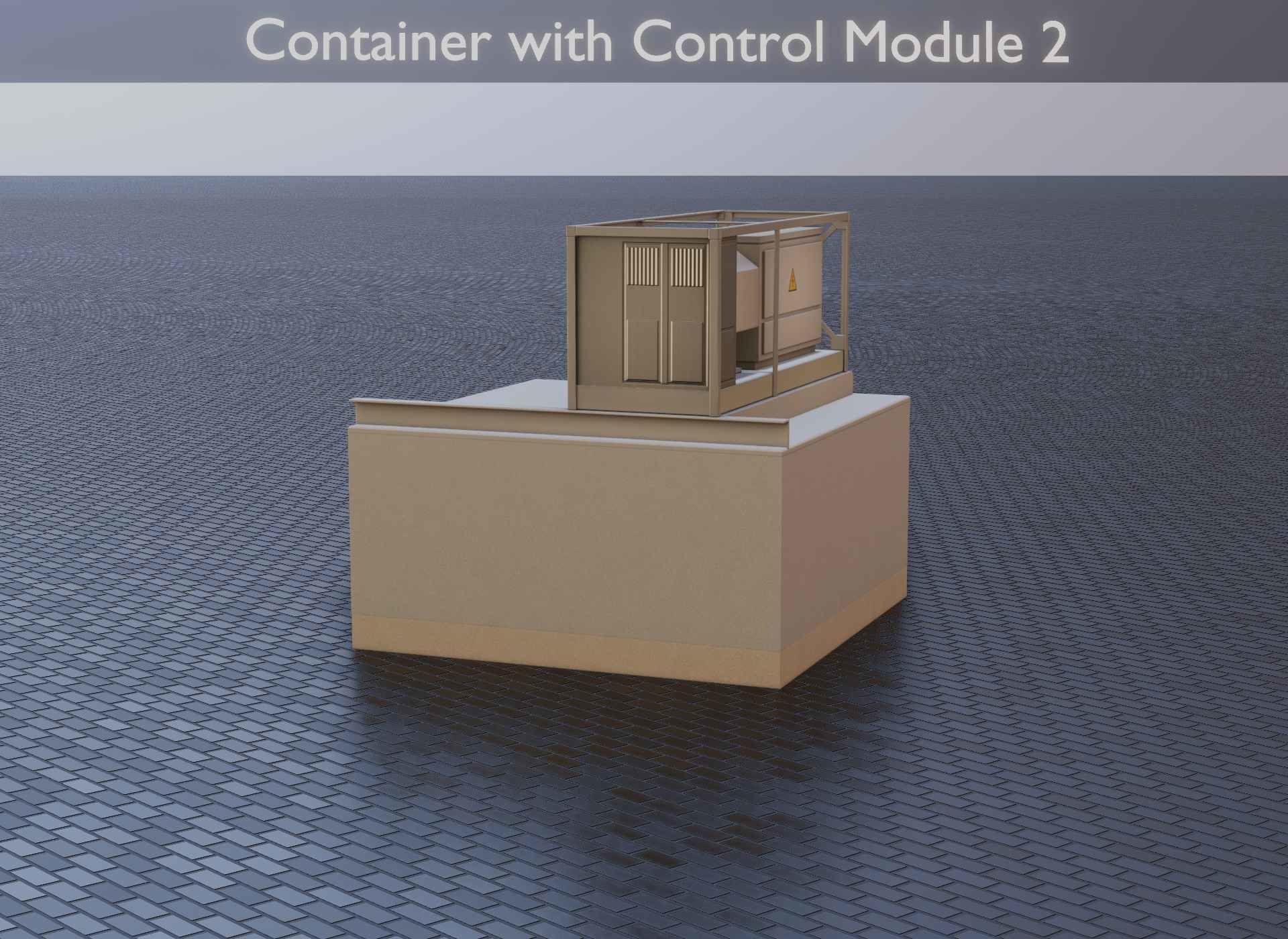 Power Storage Container with Control Module 2 Low-poly 3D model_22