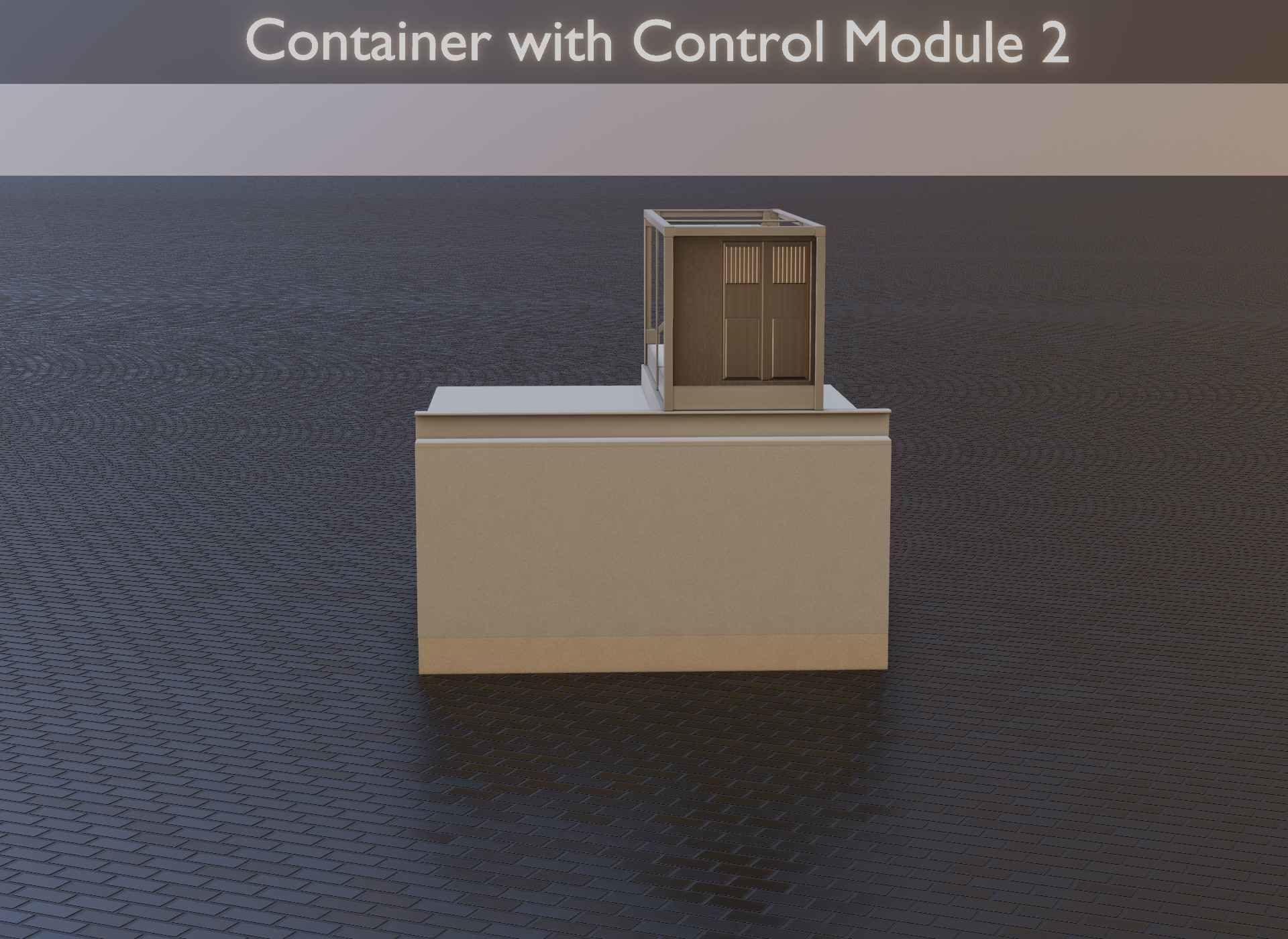 Power Storage Container with Control Module 2 Low-poly 3D model_21