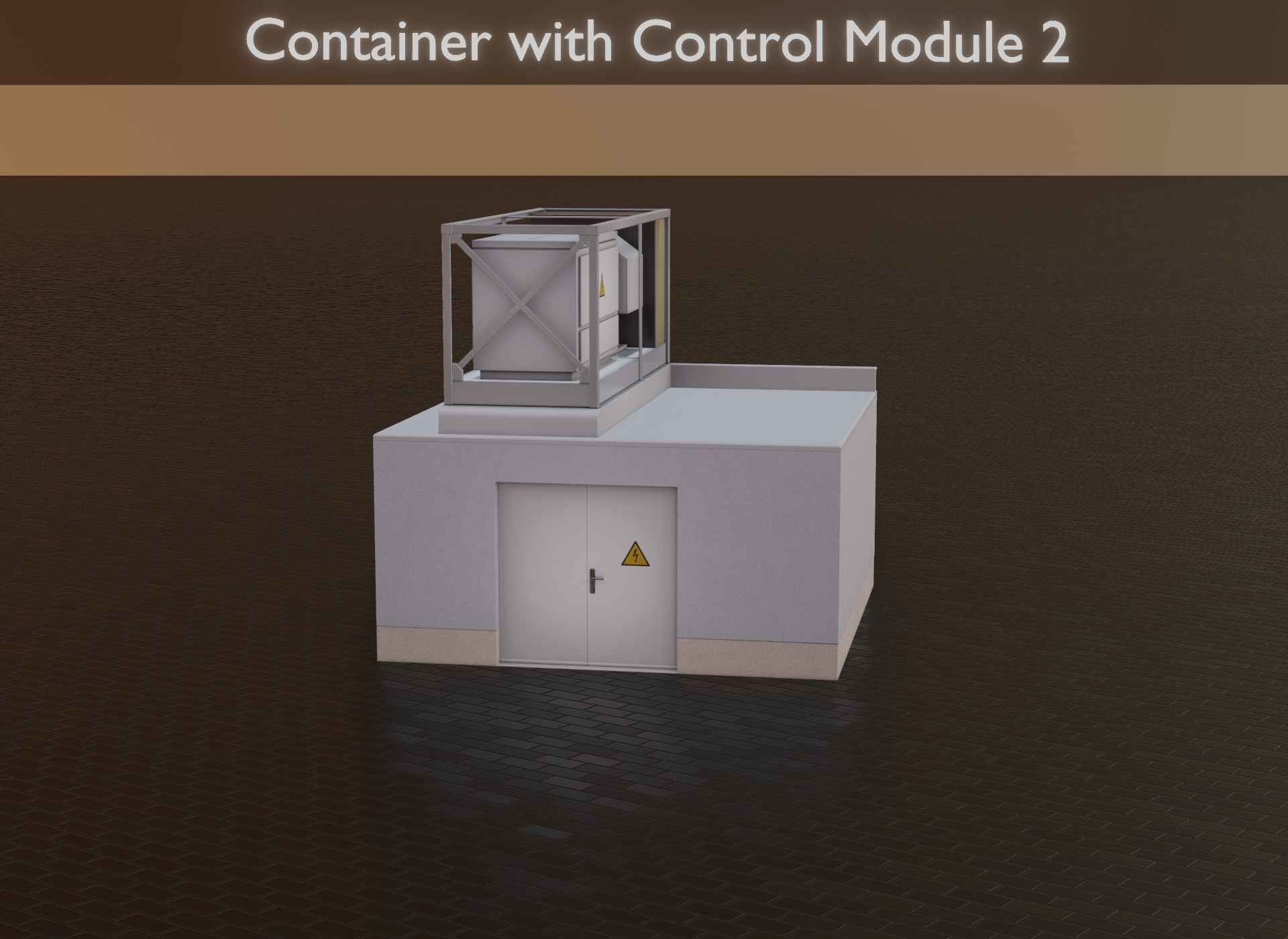 Power Storage Container with Control Module 2 Low-poly 3D model_14