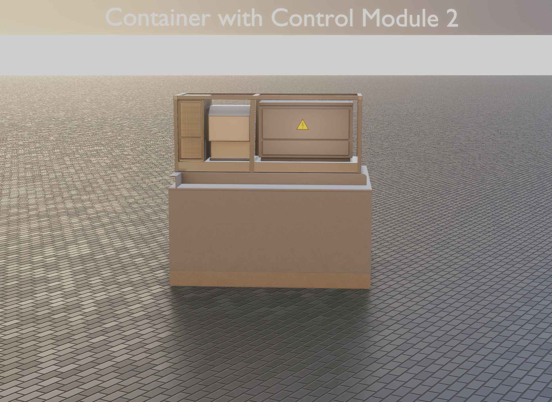 Power Storage Container with Control Module 2 Low-poly 3D model_10