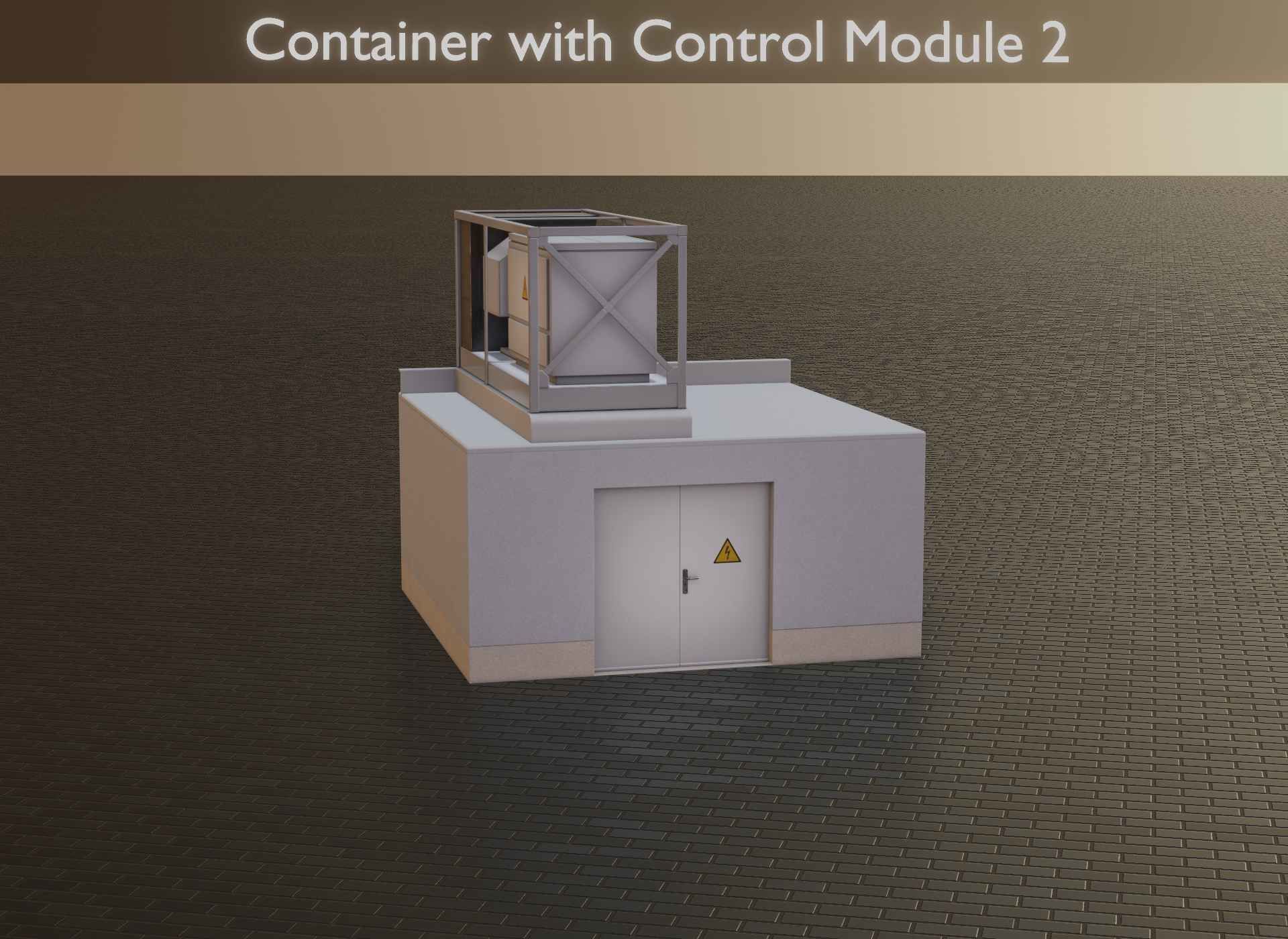 Power Storage Container with Control Module 2 Low-poly 3D model_13