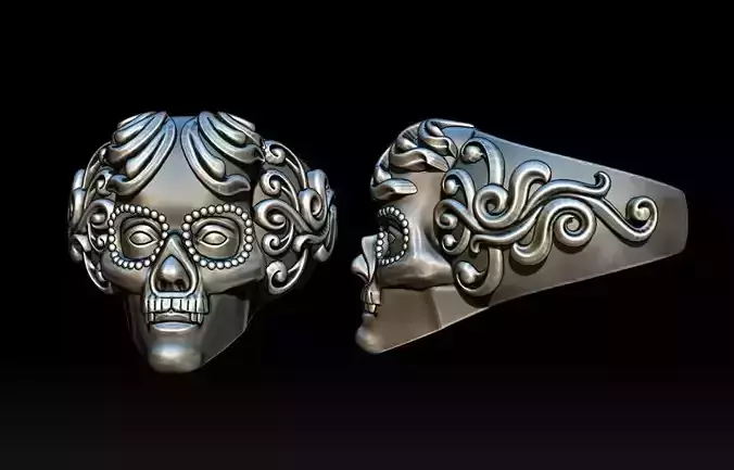 Calavera Mexicana Ring