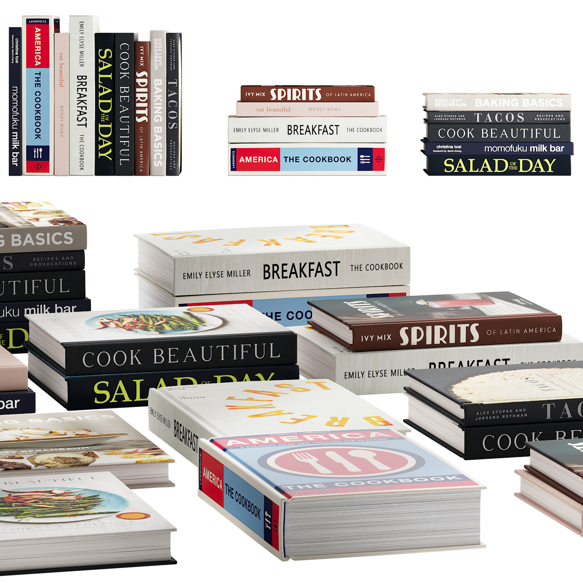 145 decorative books set 16 kitchen and cooking P02 3D model_3