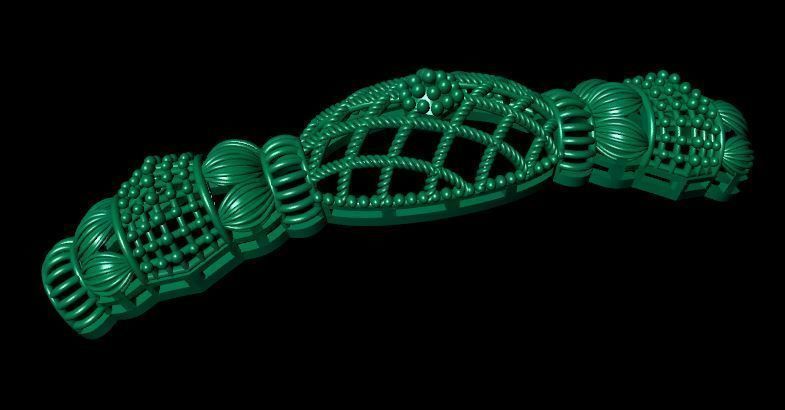 Bracelet 3D print model_3