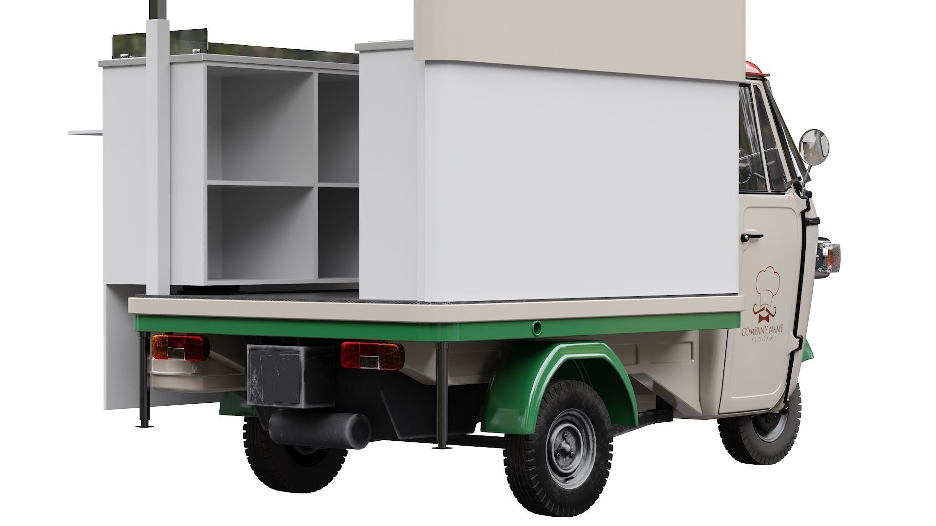 Piaggio Ape V-Curve Food Track 3D model_13