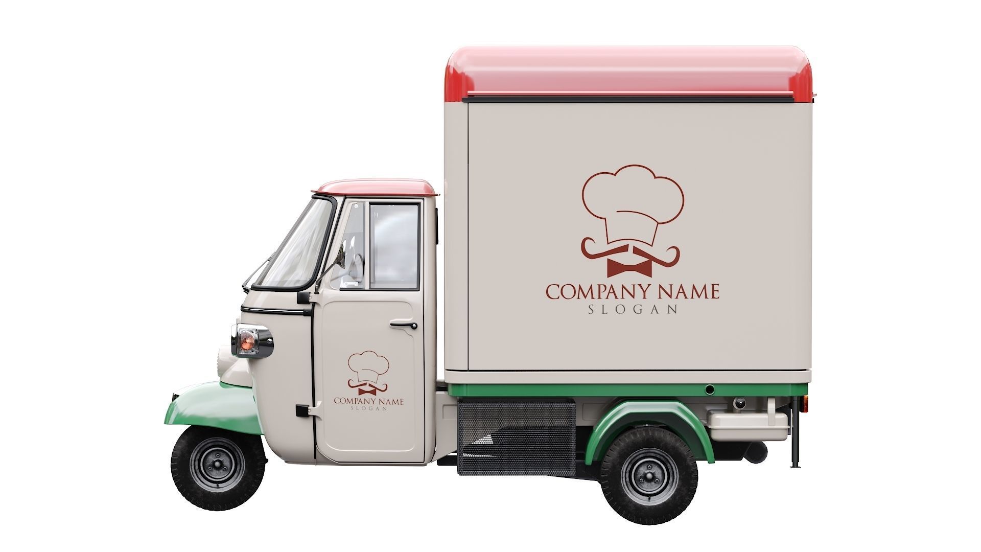 Piaggio Ape V-Curve Food Track 3D model_15