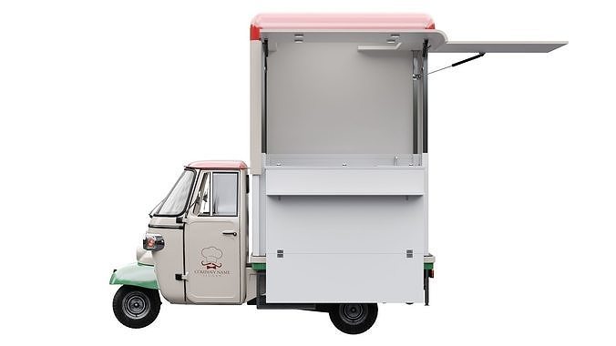 Piaggio Ape V-Curve Food Track 3D model 3