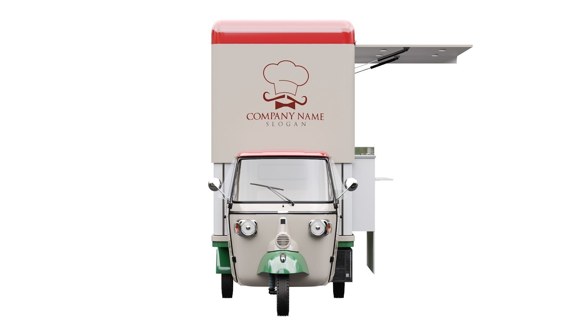 Piaggio Ape V-Curve Food Track 3D model_8